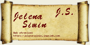 Jelena Simin vizit kartica